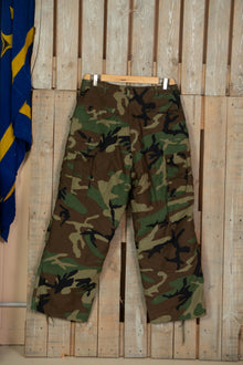 Us Army Pantaloni Combact Cargo Woodland con Liner - M Long