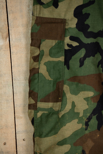 Us Army Pantaloni Combact Cargo Woodland con Liner - M Long