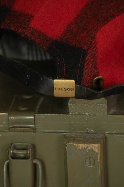 Cappello Filson Mackinaw Lana rosso e nera- Taglia Unica