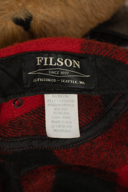 Cappello Filson Mackinaw Lana rosso e nera- Taglia Unica