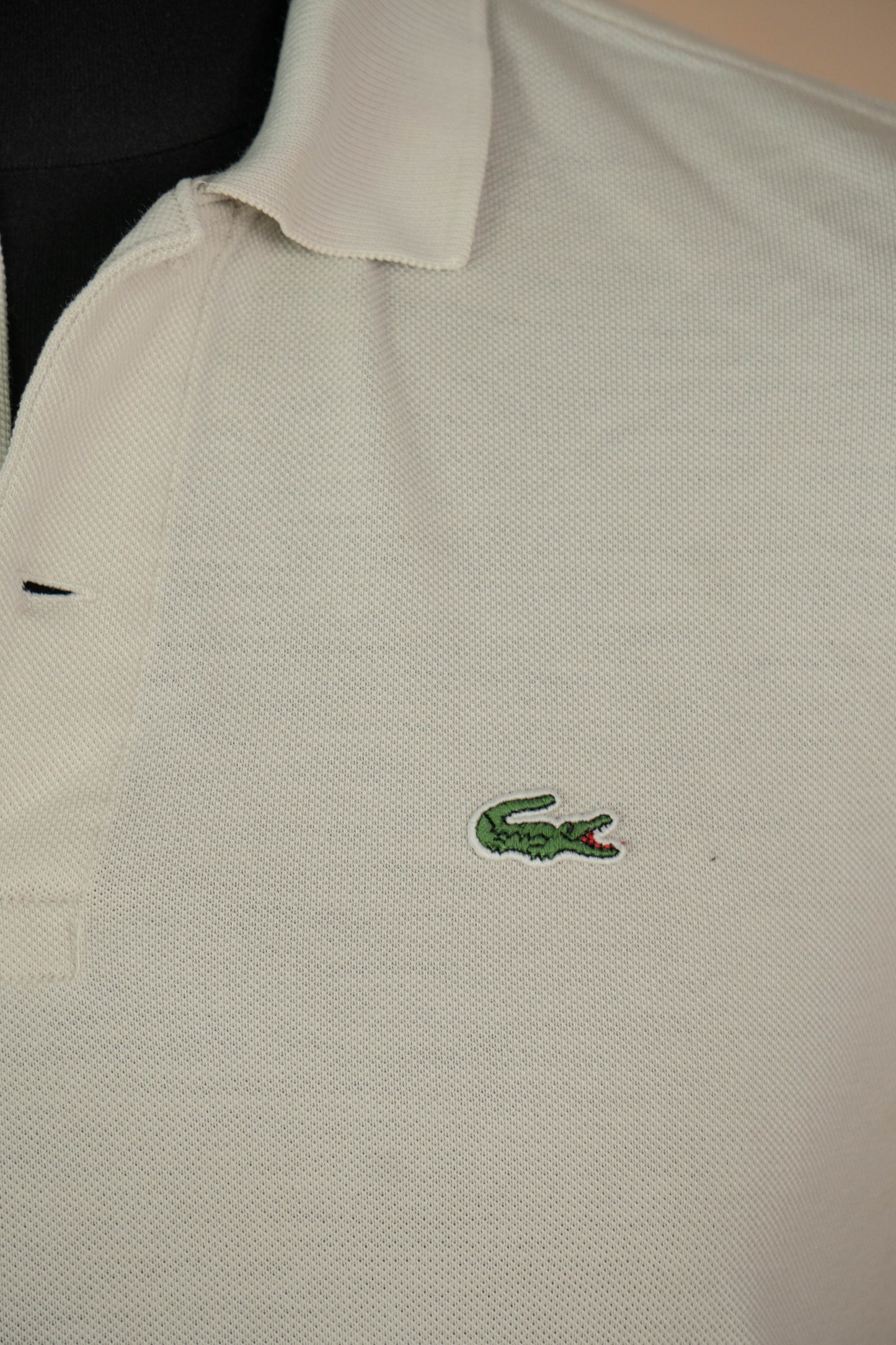 2010 Polo Lacoste maniche corte Bianco polvere- S