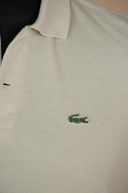 2010 Polo Lacoste maniche corte Bianco polvere- S