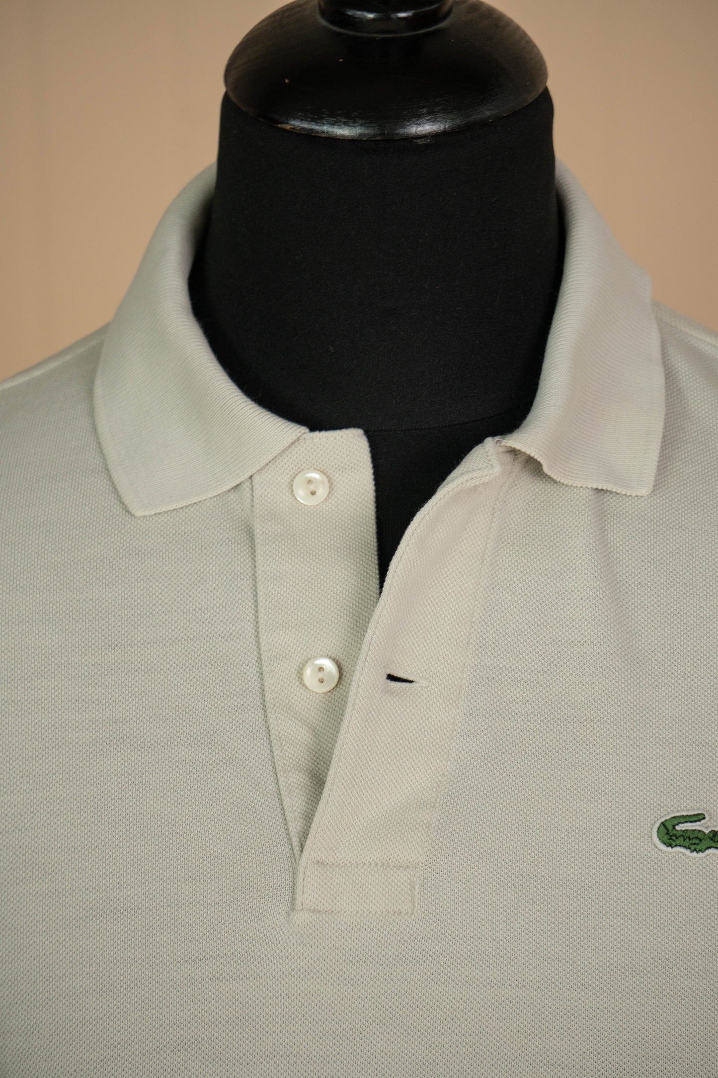 2010 Polo Lacoste maniche corte Bianco polvere- S