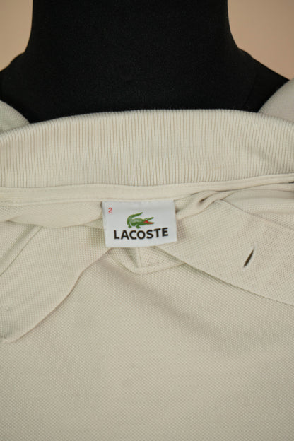 2010 Polo Lacoste maniche corte Bianco polvere- S