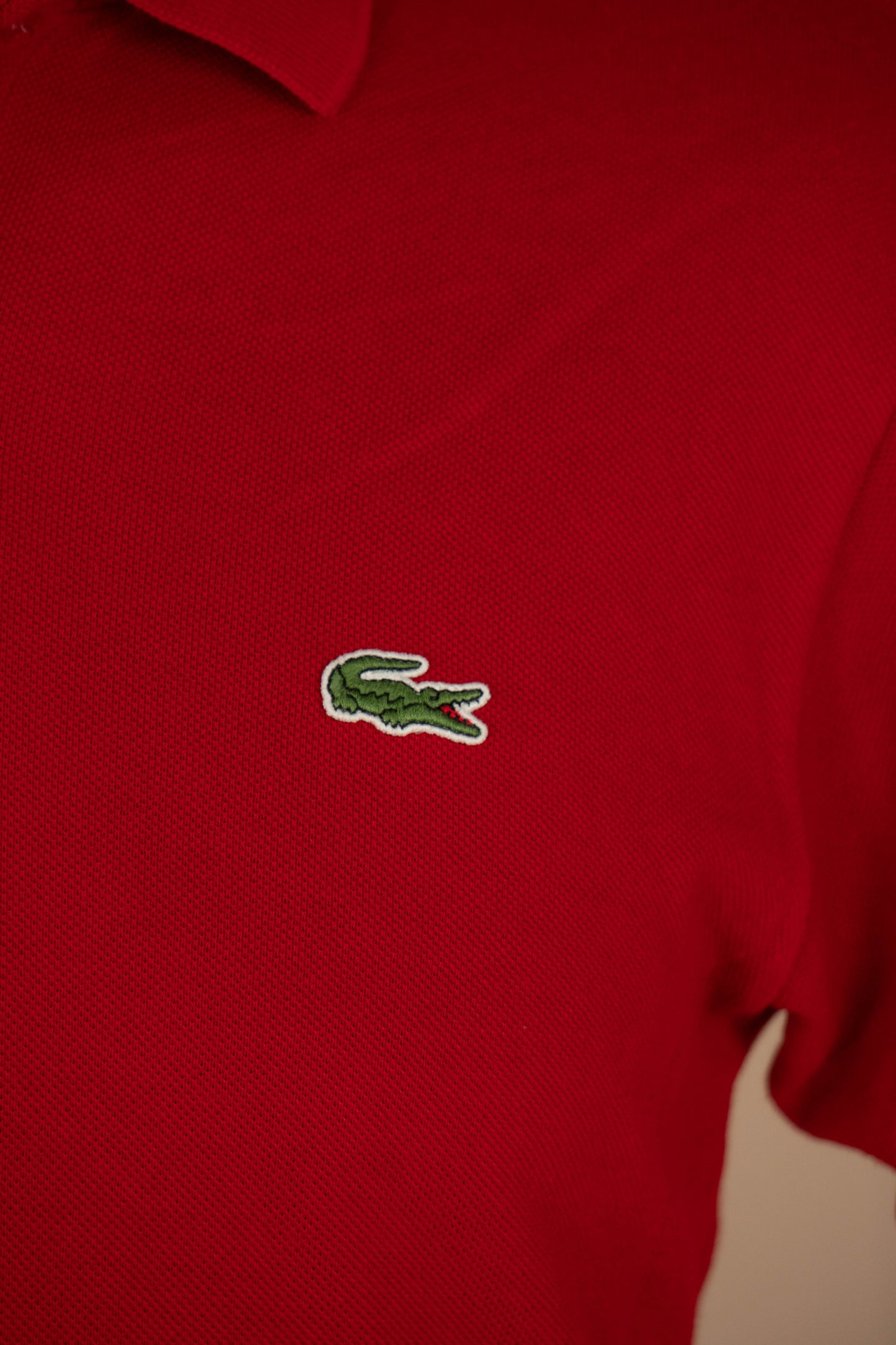 2010 Polo Lacoste maniche corte rossa- S