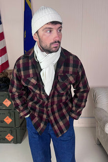 White cashmere scarf made in England