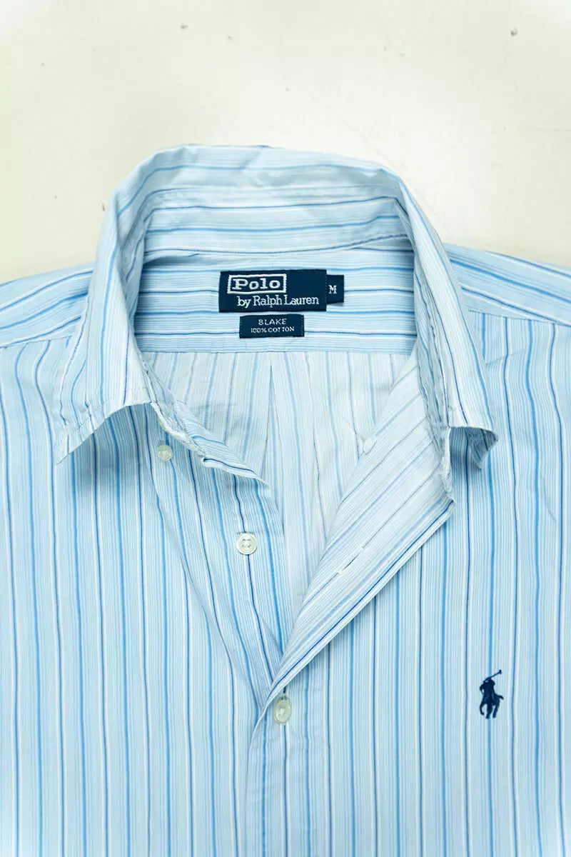 Camicia Ralph Lauren a Righe Classic Fit azzurra "M"