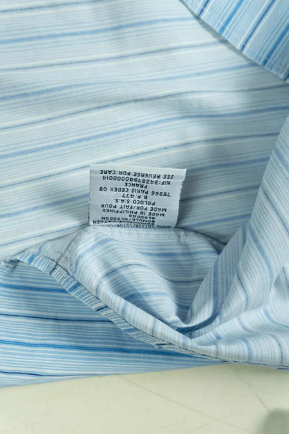 Camicia Ralph Lauren a Righe Classic Fit azzurra "M"