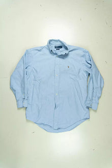Camicie Ralph Lauren Tinta Unita Classic Fit Azzurro "M"