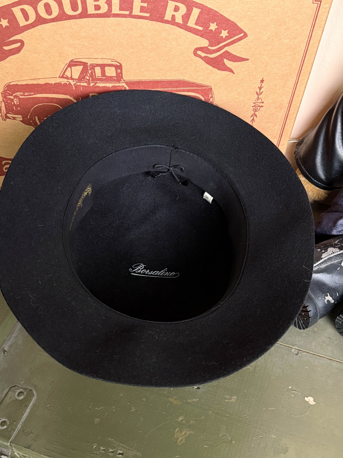Cappello Borsalino Fedora Nero - 56 cm
