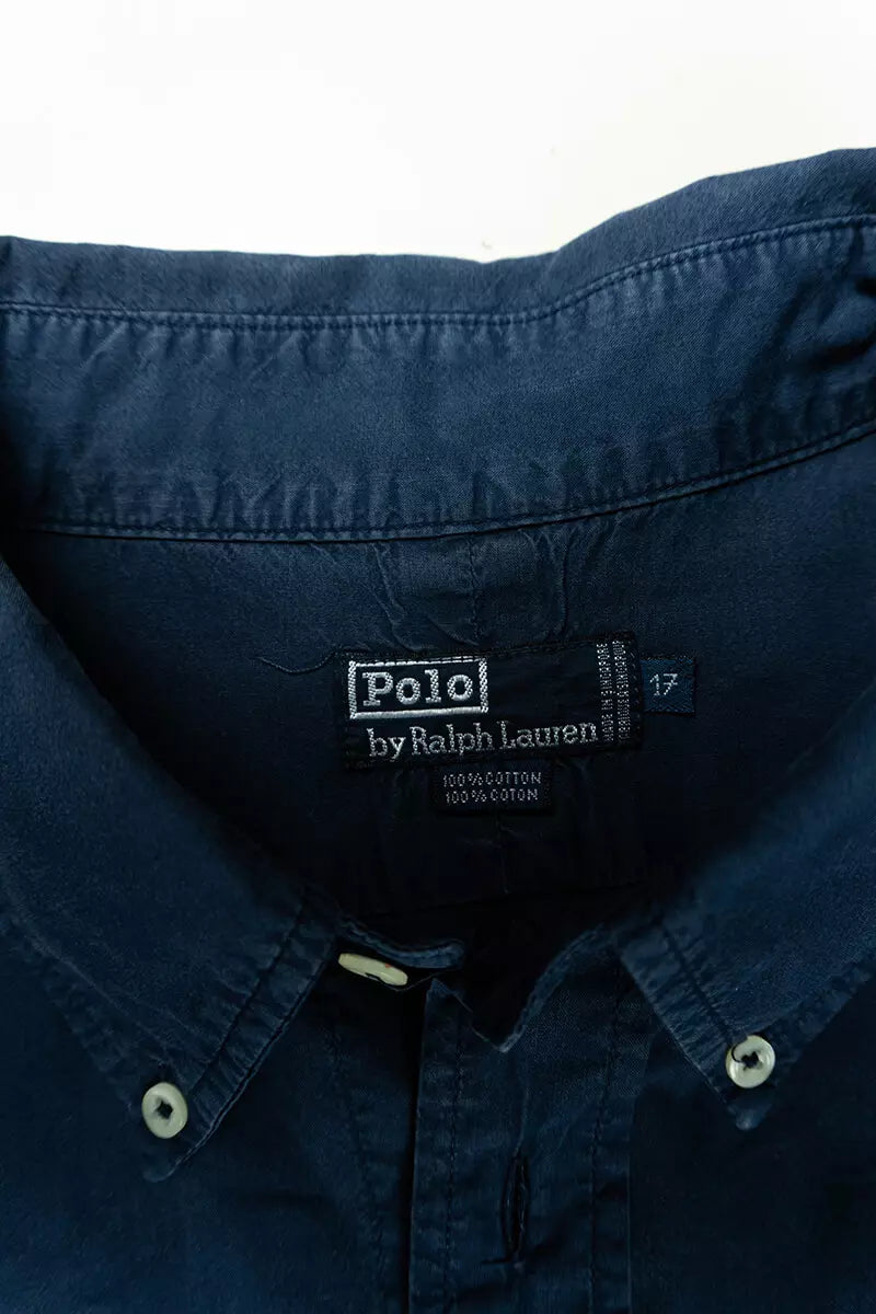 Camicie Ralph Lauren Tinta Unita Classic Fit Blu Scuro "XXL"