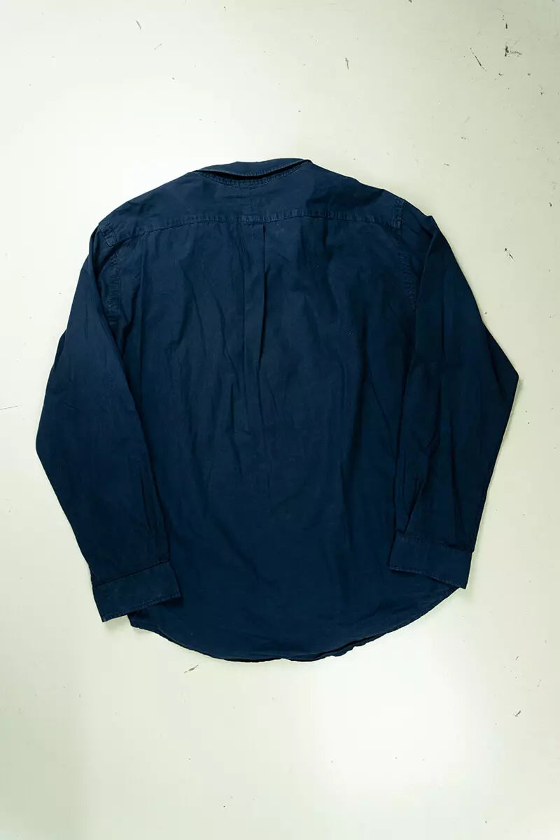 Camicie Ralph Lauren Tinta Unita Classic Fit Blu Scuro "XXL"