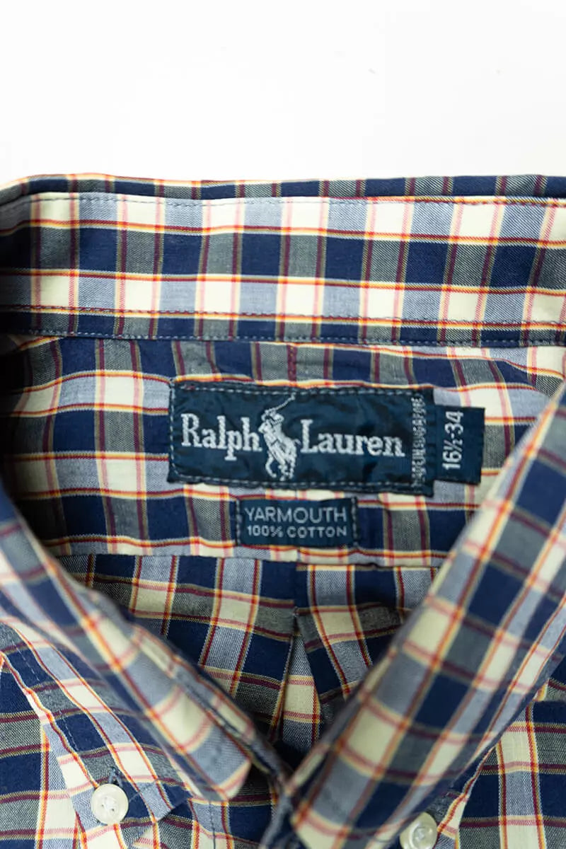 Camicie Ralph Lauren a Scacchi Classic Fit Blu "L"