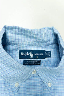 Camicie Ralph Lauren a Scacchi Classic Fit Azzurro "M"