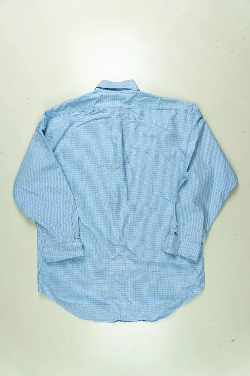 Camicie Ralph Lauren a Scacchi Classic Fit Azzurro "M"