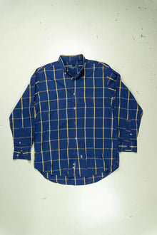 Camicie Ralph Lauren a Scacchi Classic Fit Blu Scuro "M"