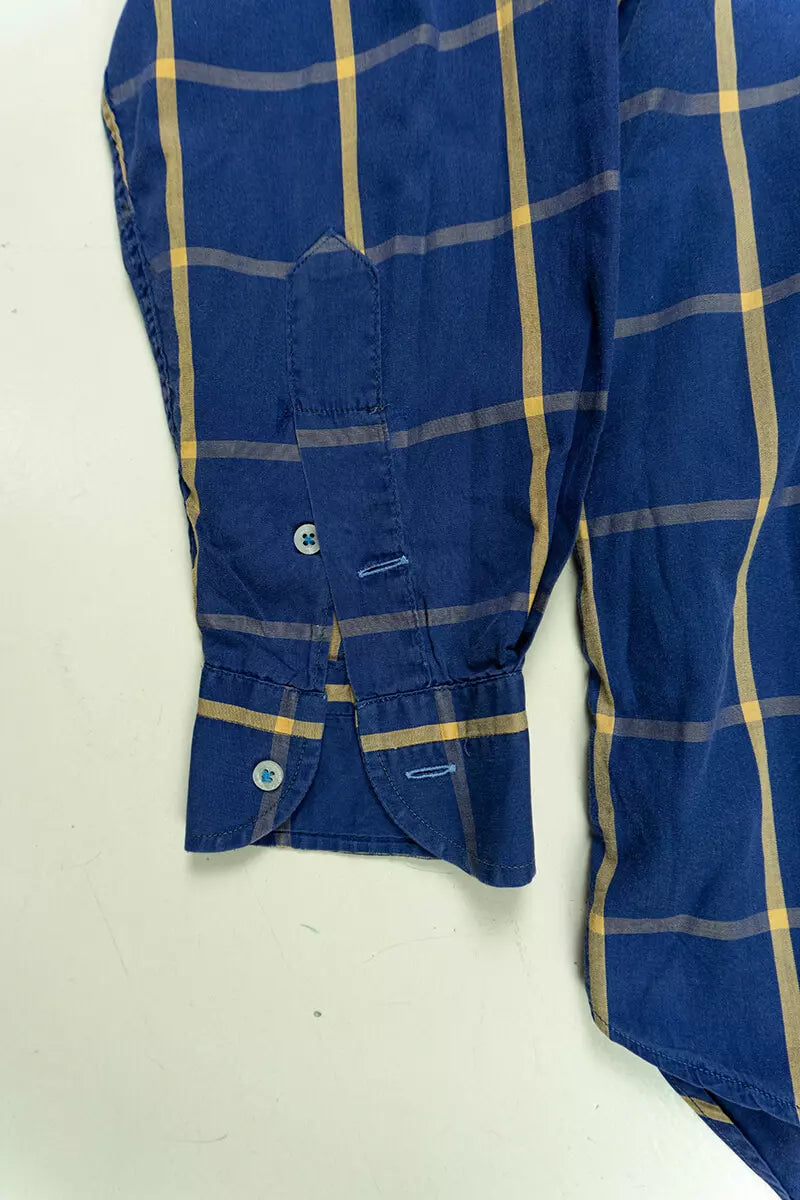 Camicie Ralph Lauren a Scacchi Classic Fit Blu Scuro "M"