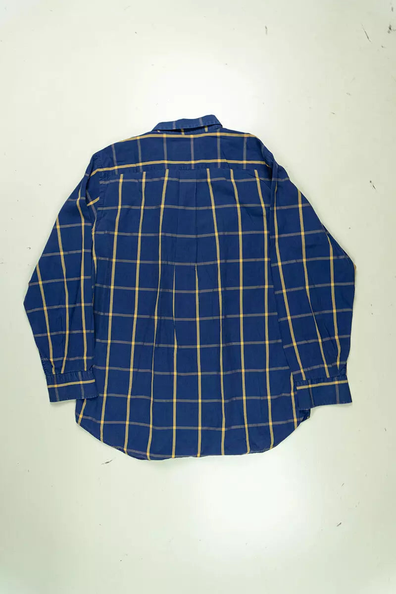 Camicie Ralph Lauren a Scacchi Classic Fit Blu Scuro "M"