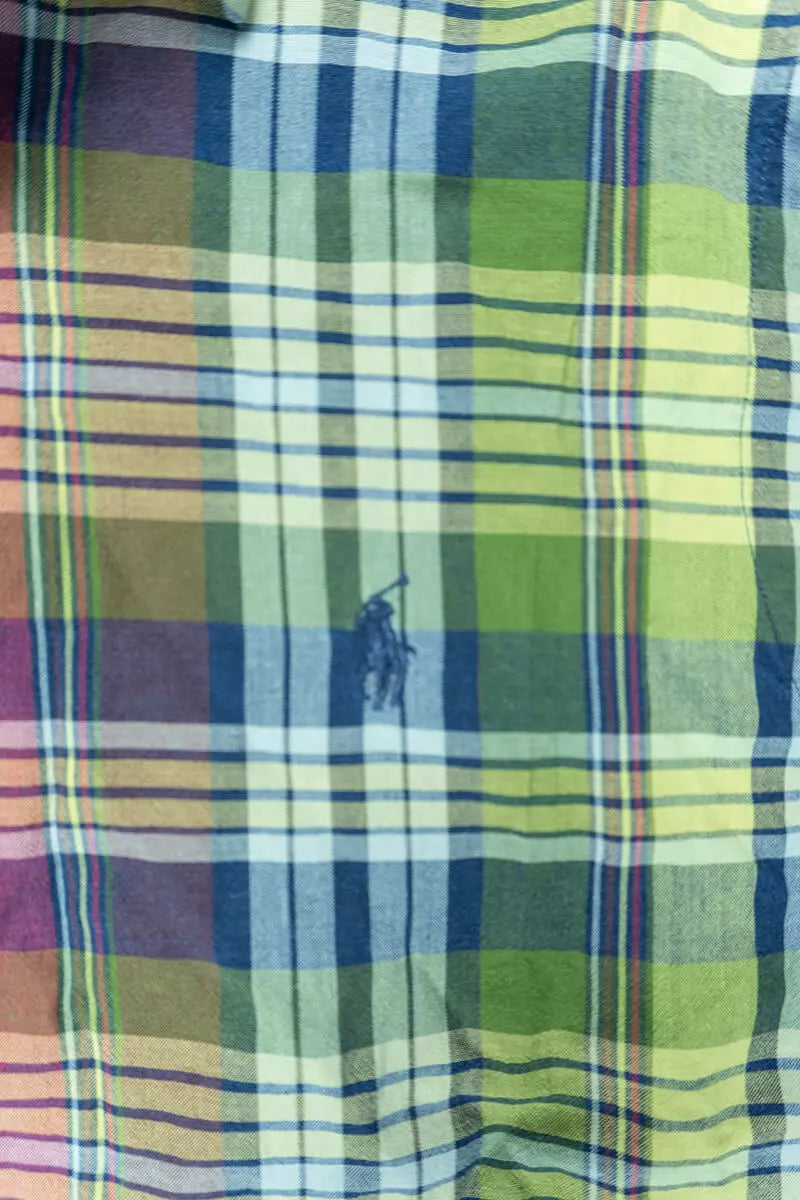 Camicia a Quadri Ralph Lauren Slim Fit Verde "M"
