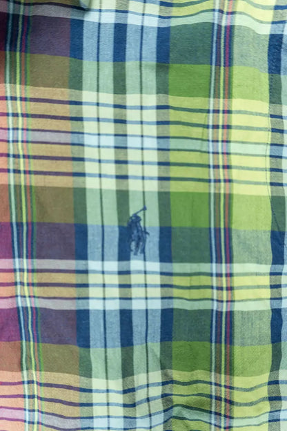 Camicia a Quadri Ralph Lauren Slim Fit Verde "M"
