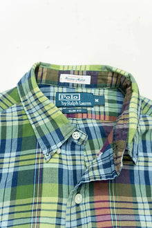 Camicia a Quadri Ralph Lauren Slim Fit Verde "M"
