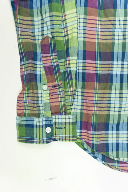 Camicia a Quadri Ralph Lauren Slim Fit Verde "M"