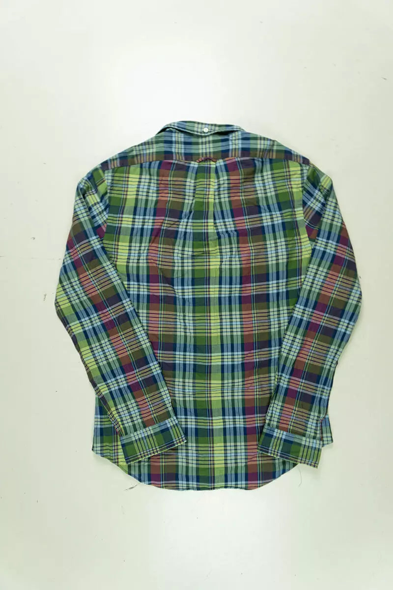 Camicia a Quadri Ralph Lauren Slim Fit Verde "M"