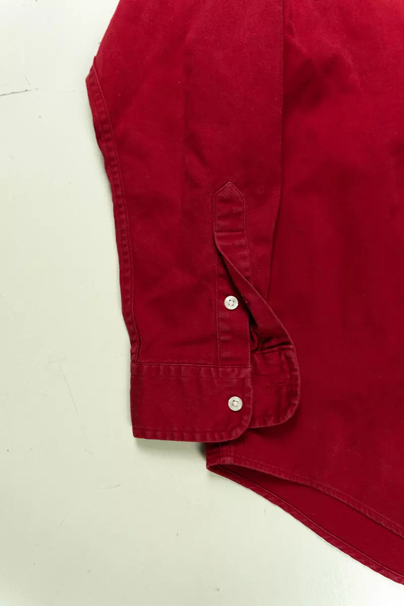 Camicie Ralph Lauren Tinta Unita Classic Fit Rossa "L"