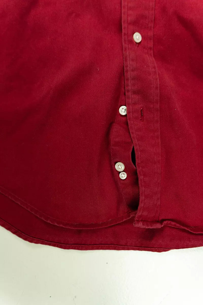 Camicie Ralph Lauren Tinta Unita Classic Fit Rossa "L"