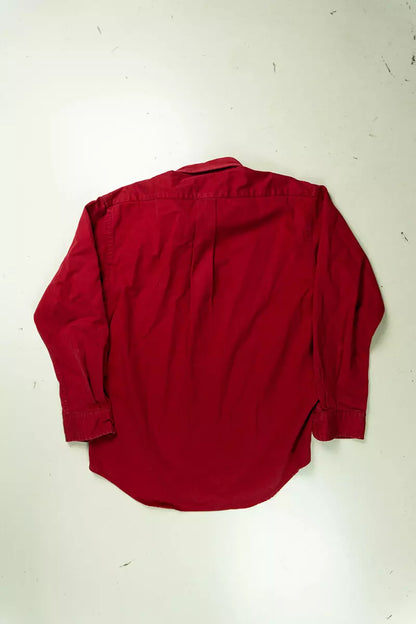 Camicie Ralph Lauren Tinta Unita Classic Fit Rossa "L"