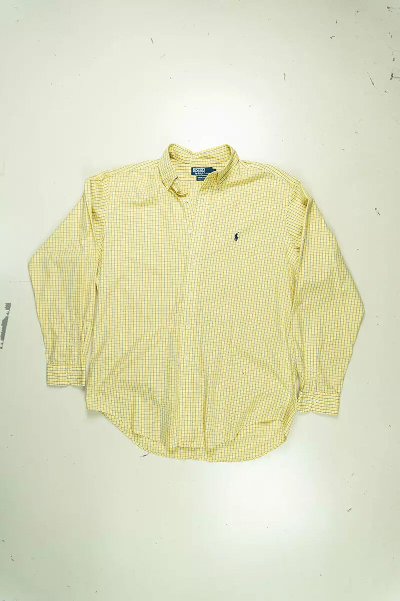 Camicie Ralph Lauren a Scacchi Classic Fit - Giallo, L